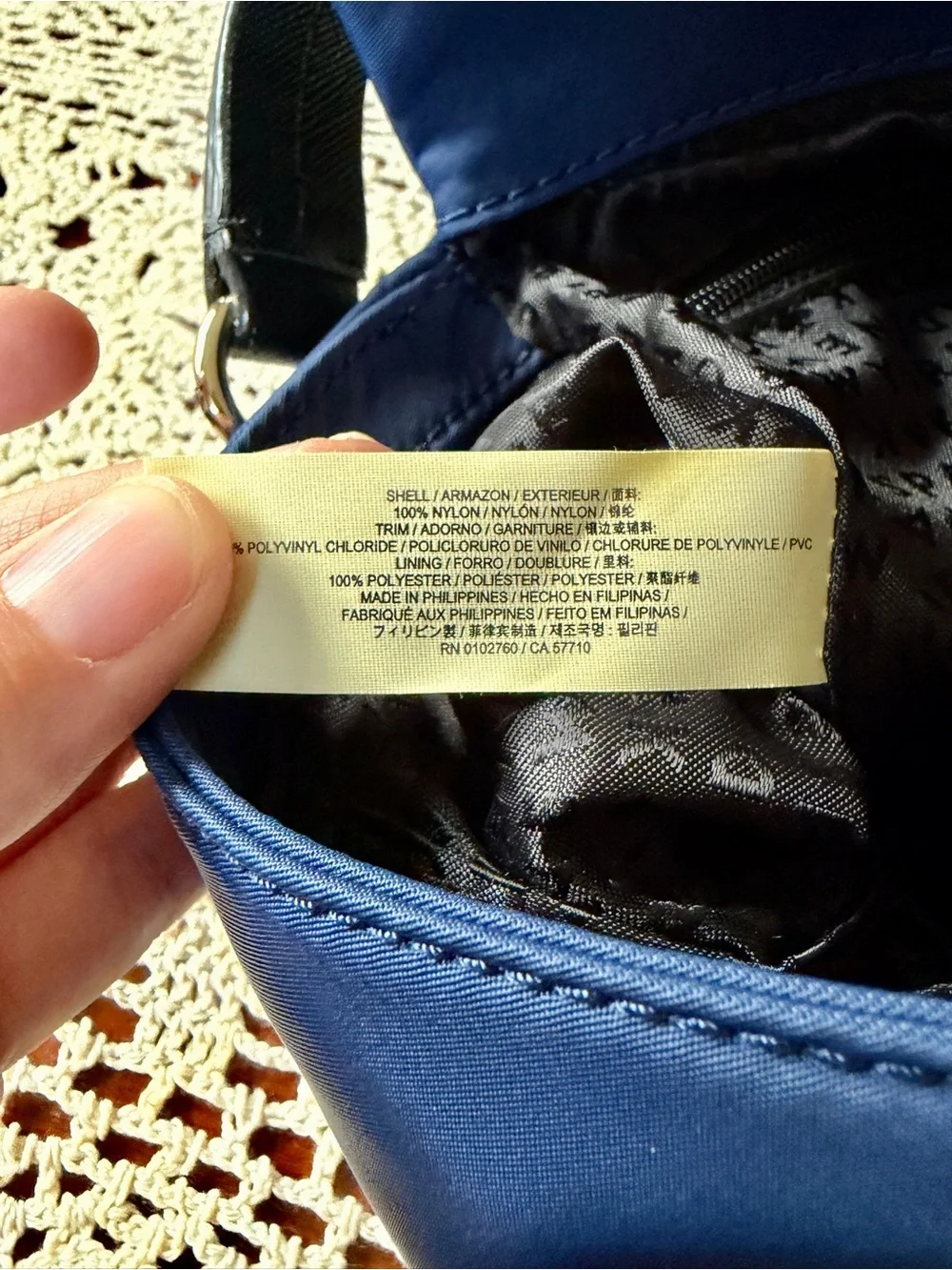 kate spade Royal Blue Shoulder Bag with Gold Accents